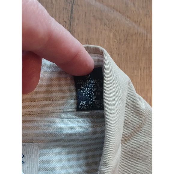 Labrador Apparel Long Sleeve Tan Khaki Medium Button Down Shirt Mens Medium - Picture 6 of 16